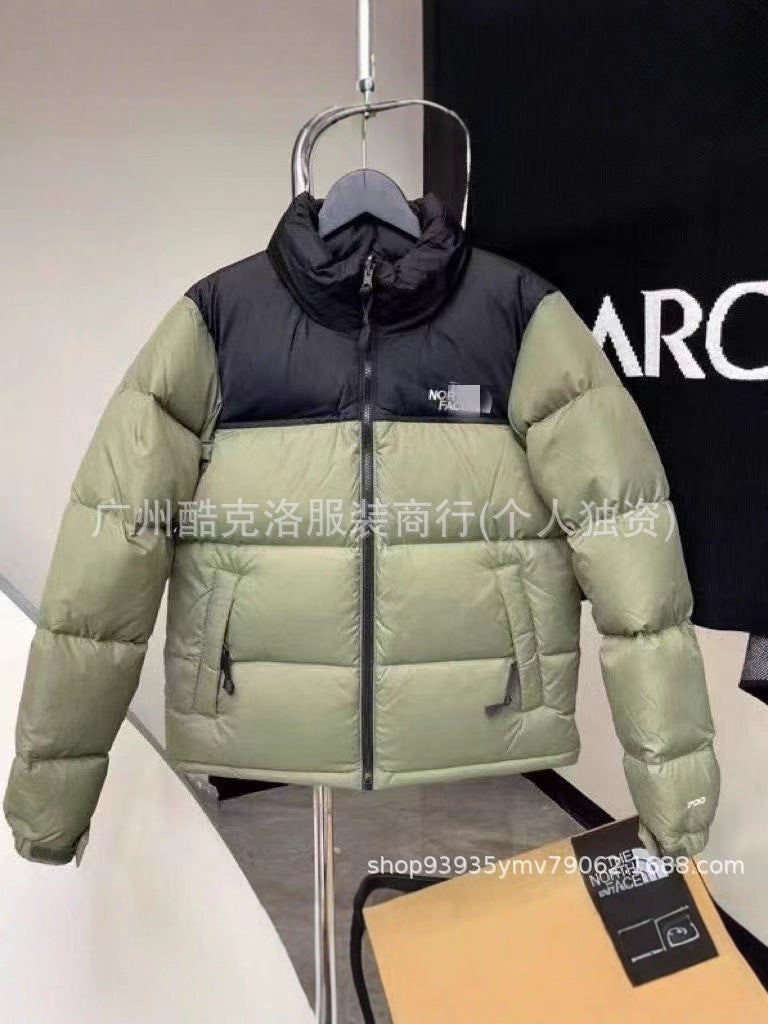 THE NORHT FACE American version embroidered 1996 cotton jacket for men and women couple loose and versatile casual thickened warm classic bread clothes