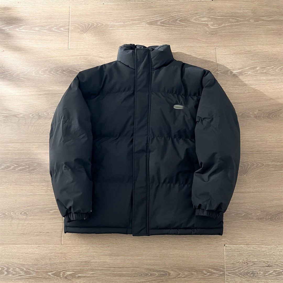 Lacosta Cross-border Lac Crocodile Classic Logo Embroidery British Old Money Style Simple Stand Collar Bread Padded Jacket