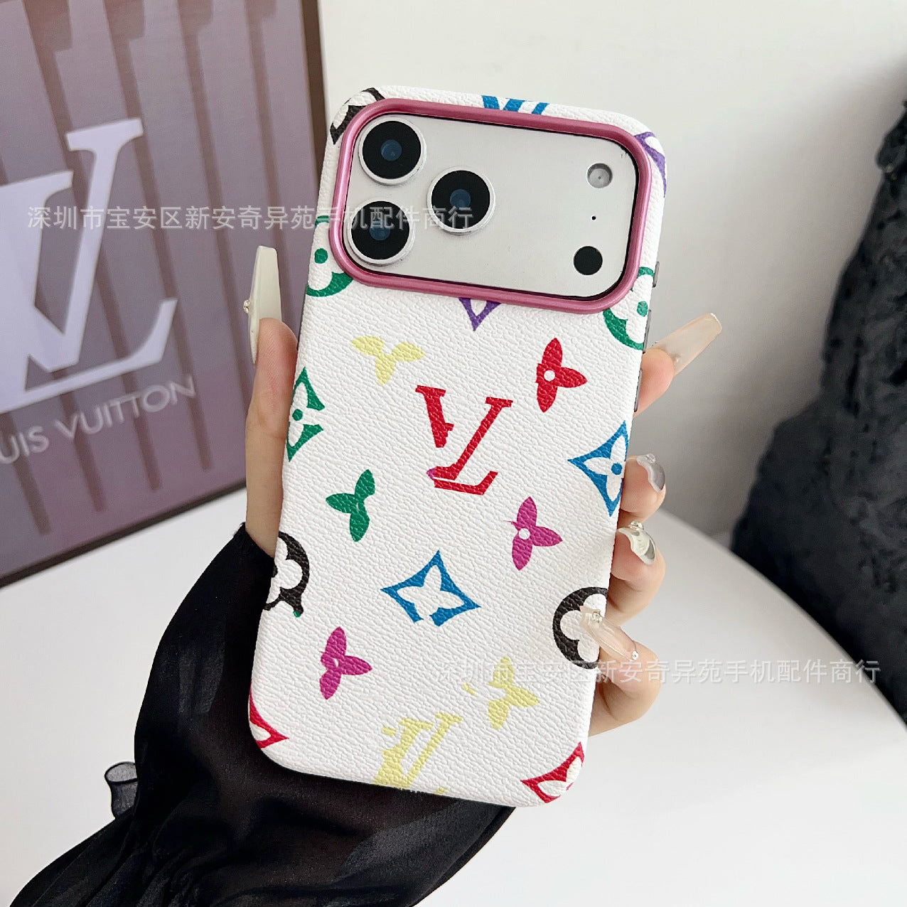 LV Light luxury denim trendy brand mobile phone case for iPhone17Promax new all-inclusive Apple 16 phone case