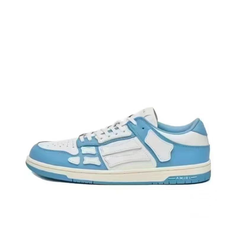 Amiri New bone shoes, star models, high-value couples, trendy fashion, versatile white shoes, casual sports men's and women's board shoes