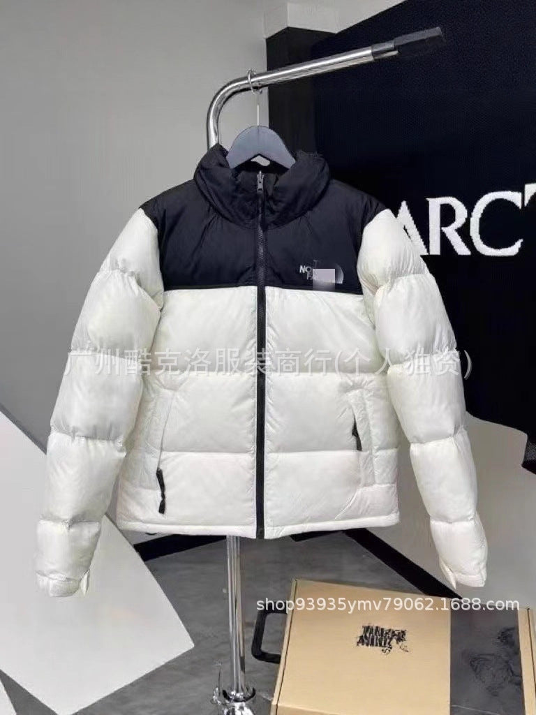 THE NORHT FACE American version embroidered 1996 cotton jacket for men and women couple loose and versatile casual thickened warm classic bread clothes