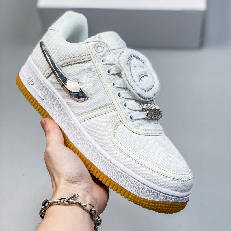 Explor Nike What The LA Collaboration Mandarin Duck Air Force One Versatile Casual Sportsboard Shoes for Men and Women AF1 Trendy Shoes