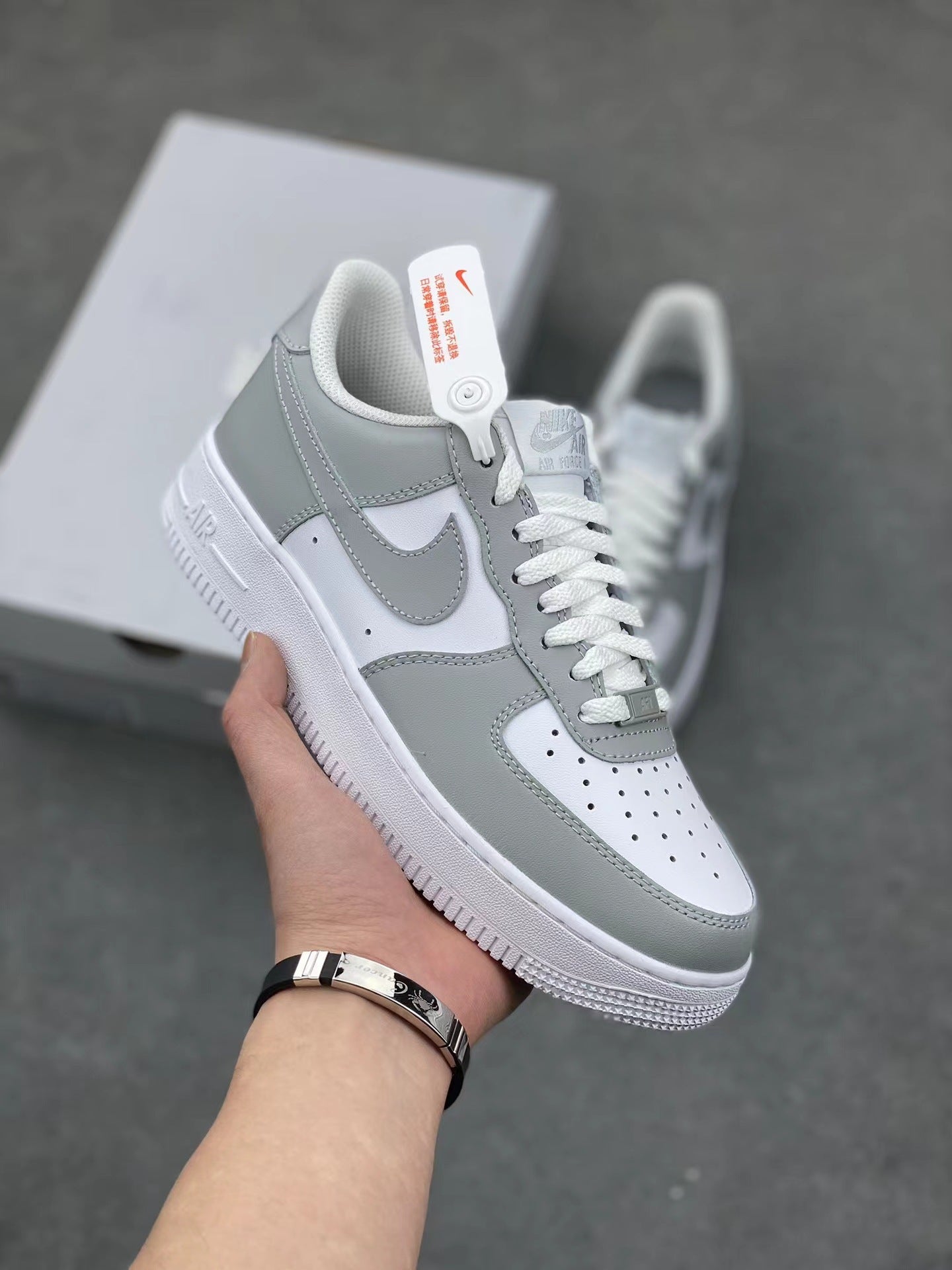 Nike Putian High Quality AF1 Air Force One Valentine's Day White Hook Male and Female Couple Campus Versatile Heightened Athletic Board Shoes