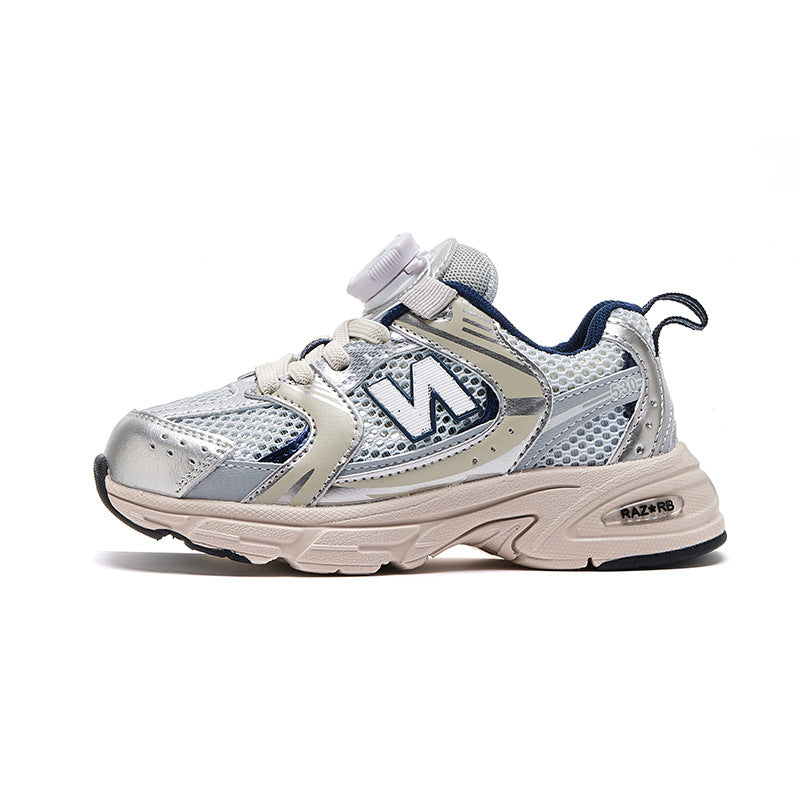 New balance Children's shoes wholesale 2025 spring and autumn new girls' parent-child sneakers four seasons boys' dad shoes children's casual shoes