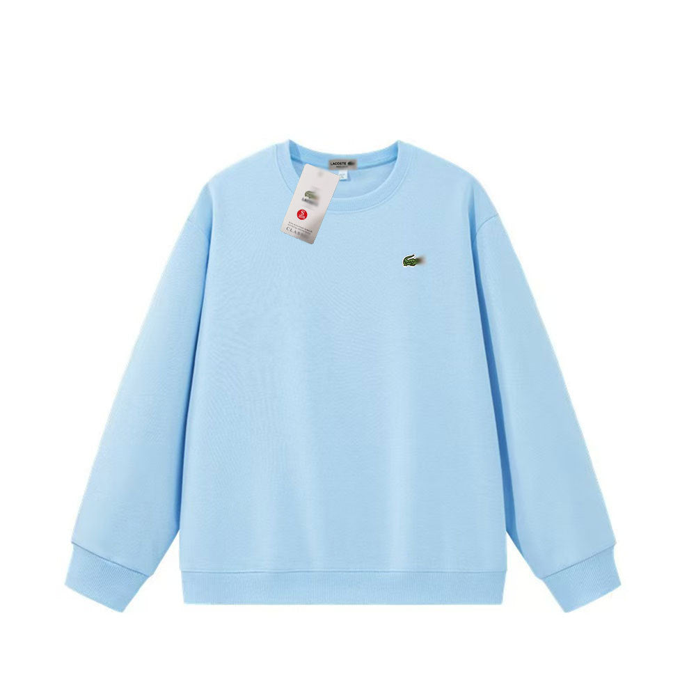 Lcosta Cross-border spring and autumn hot sales crew neck sweatshirt small fish embroidery crew neck pullover sweatshirt casual base shirt long sleeves