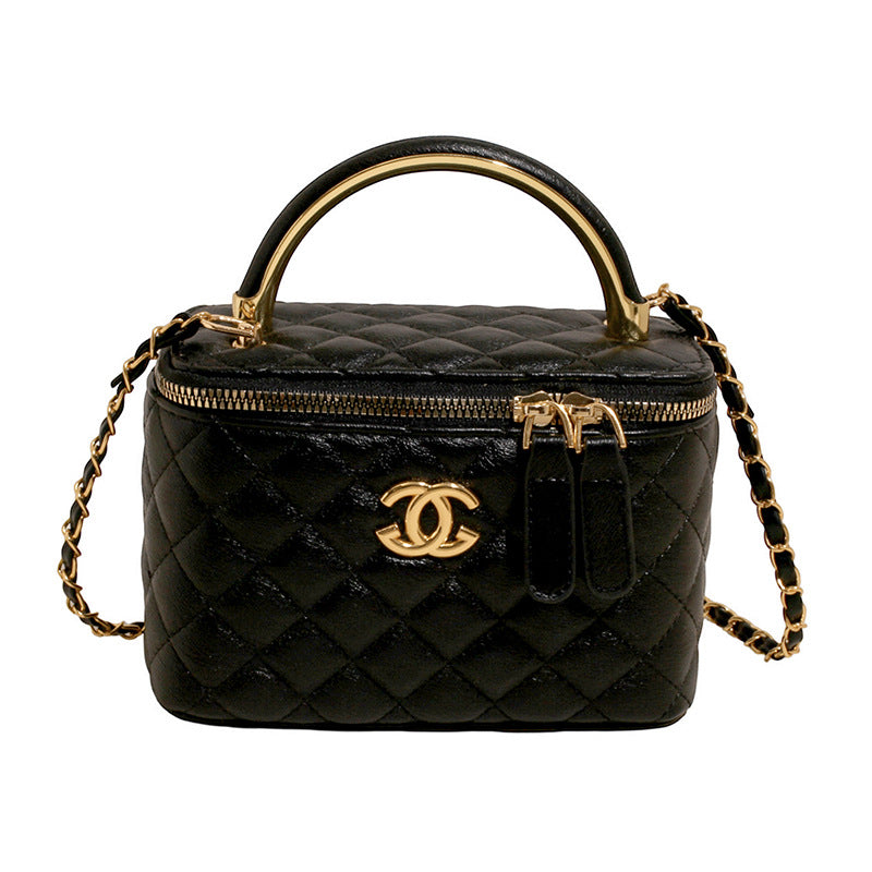 Gucci Spring 2025 new diamond lattice embroidered thread chain women's bag fashionable commuter shoulder square bag crossbody bag