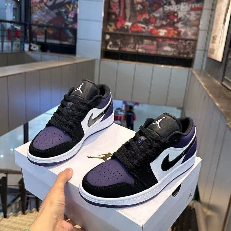 Nike shoes AjExplosive AJ1 Black Warrior All-Star Patent Leather Low-Top Crack Men's and Women's ins Trend Versatile Casual Sports Shoes
