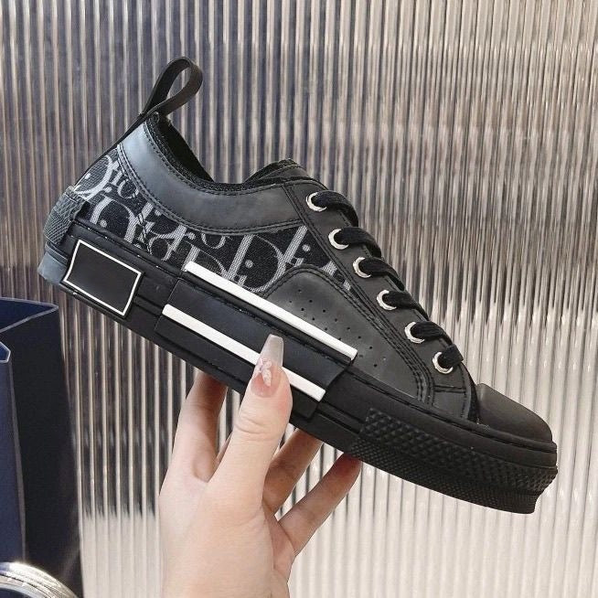Dior European station export men's shoes breathable printed film fashion board shoes trendy presbyopia alphabet canvas couple shoes casual shoes
