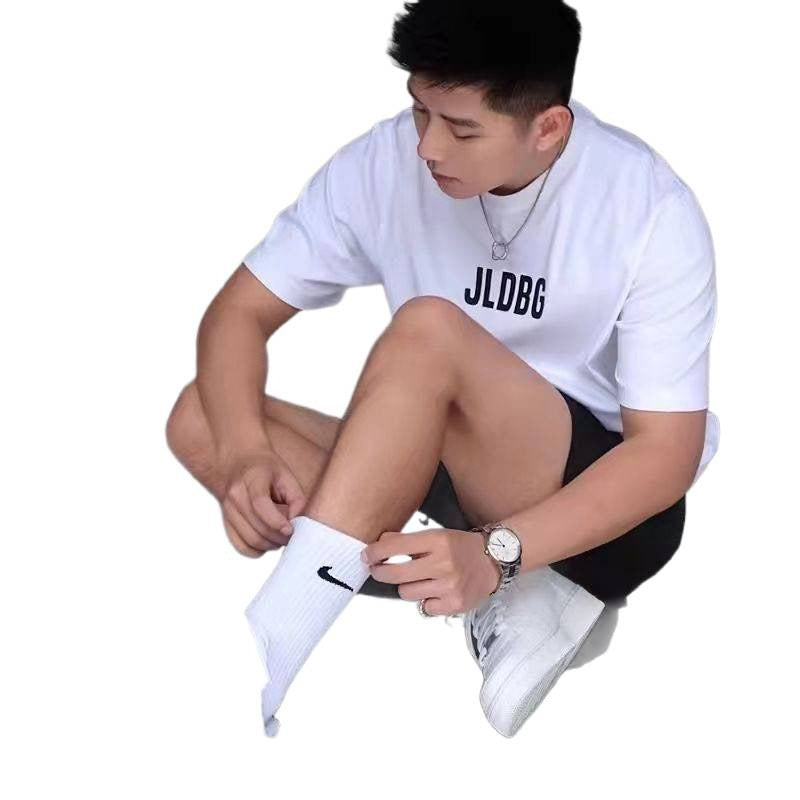 Free Nike Socks come with one shoes order Boxed socks men's and women's ins cotton anti-odor versatile medium socks autumn running sweat-absorbing sports socks student stockings
