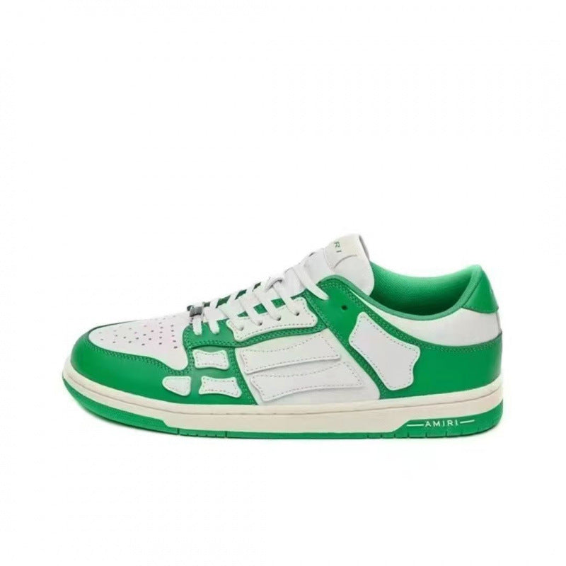 Amiri New bone shoes, star models, high-value couples, trendy fashion, versatile white shoes, casual sports men's and women's board shoes