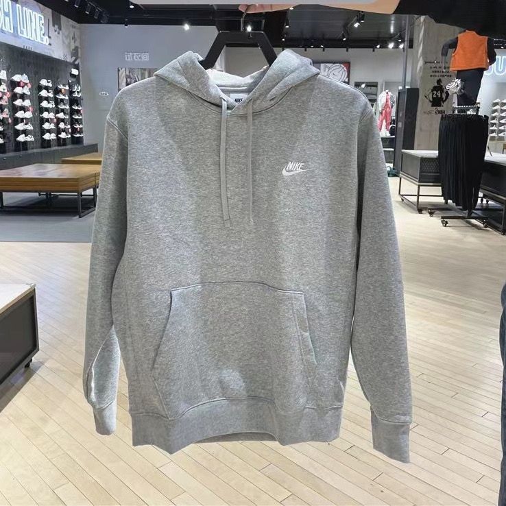 Nike New autumn and winter pure cotton embroidered small hook hooded long sleeve sweatshirt men's couple outfit loose casual plus size none