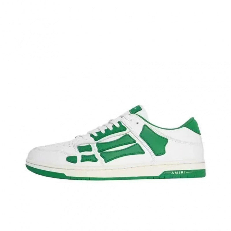 Amiri New bone shoes, star models, high-value couples, trendy fashion, versatile white shoes, casual sports men's and women's board shoes