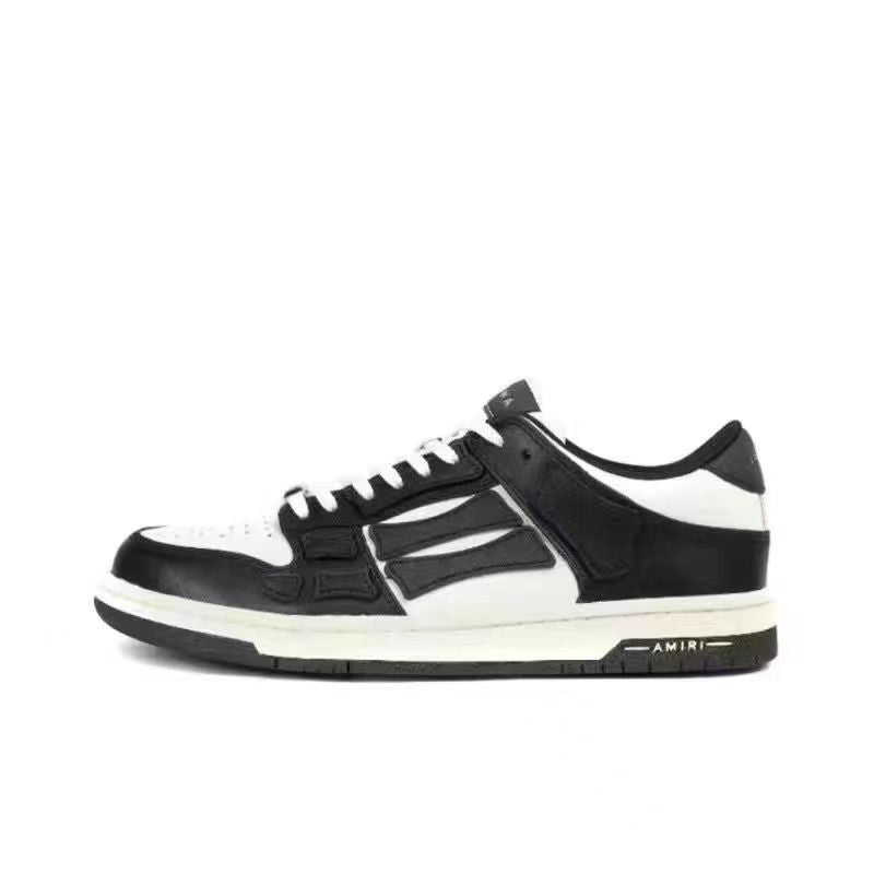 Amiri New bone shoes, star models, high-value couples, trendy fashion, versatile white shoes, casual sports men's and women's board shoes