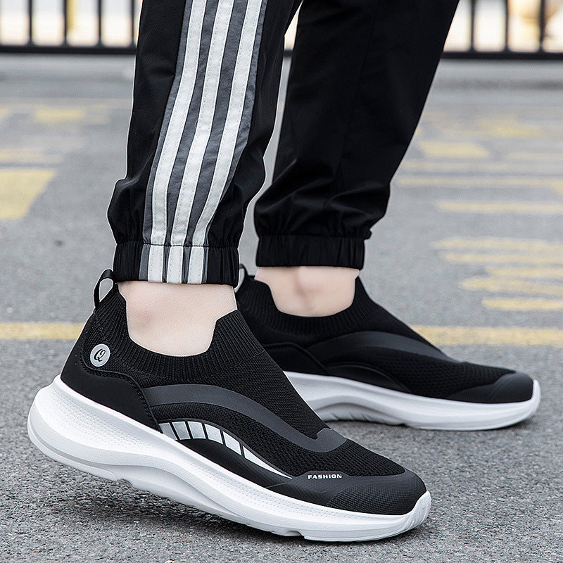 New breathable casual soft-soled sneakers men's foreign trade lightweight mesh shoes couple walking trendy shoes