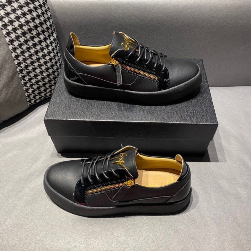 High-value flat-soled, wear-resistant, non-slip lace-up shoes, low-top breathable athleisure shoes, Internet celebrities, versatile and popular men's shoes