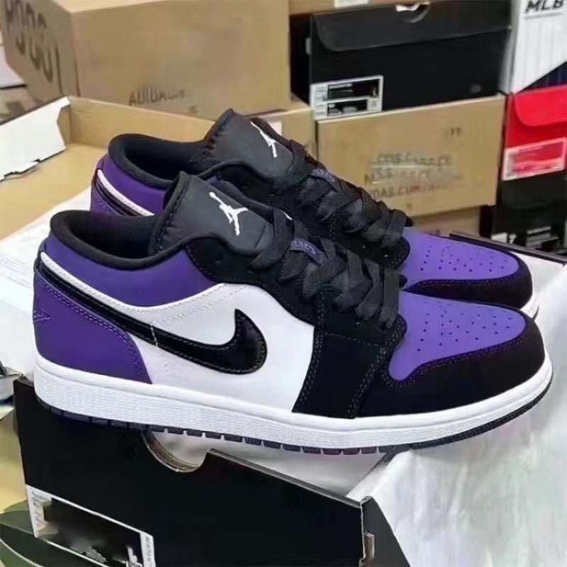 Nike Pure black high heel toe low top retro basketball shoes men's and women's sneakers couple board shoes mail to adult order