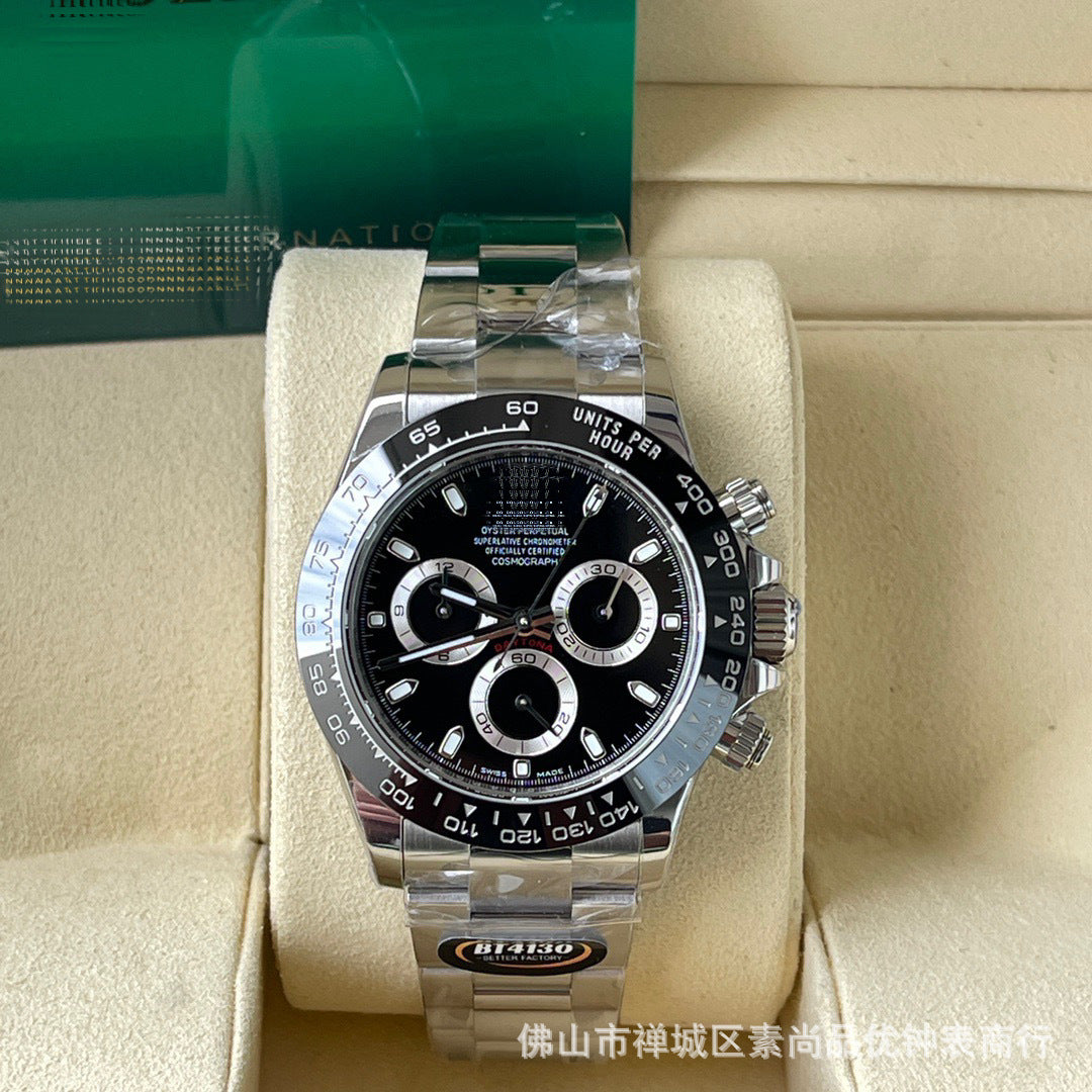 New caliber 4131 chronograph Cross-border 7750 Ice Landi 4131 Panda Di Yu Wenle Men's Mechanical Watch Bei Sister-in-law Watch AliExpress Foreign Trade