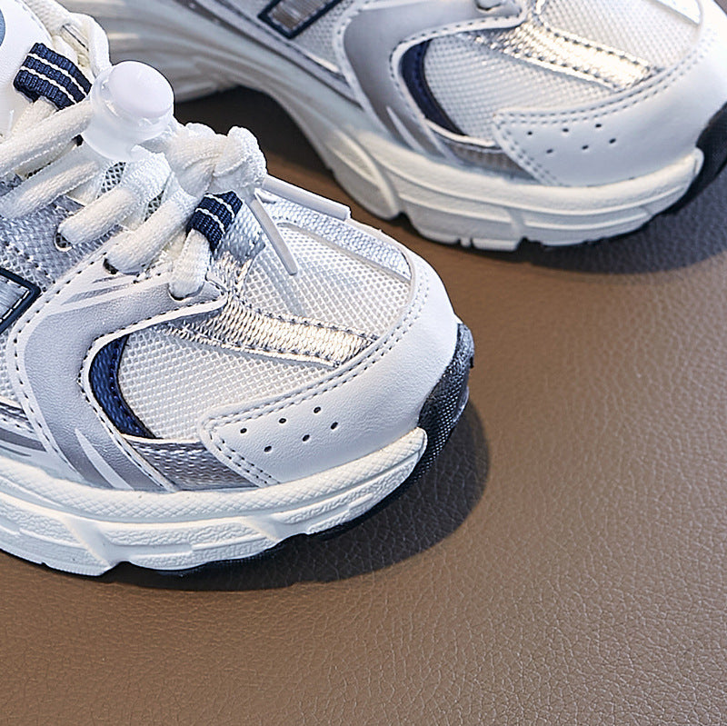 New balance Children's shoes wholesale 2025 spring and autumn new girls' parent-child sneakers four seasons boys' dad shoes children's casual shoes