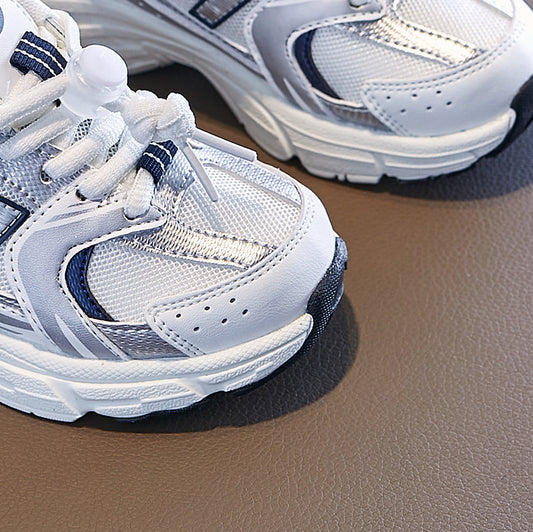 New balance Children's shoes wholesale 2025 spring and autumn new girls' parent-child sneakers four seasons boys' dad shoes children's casual shoes