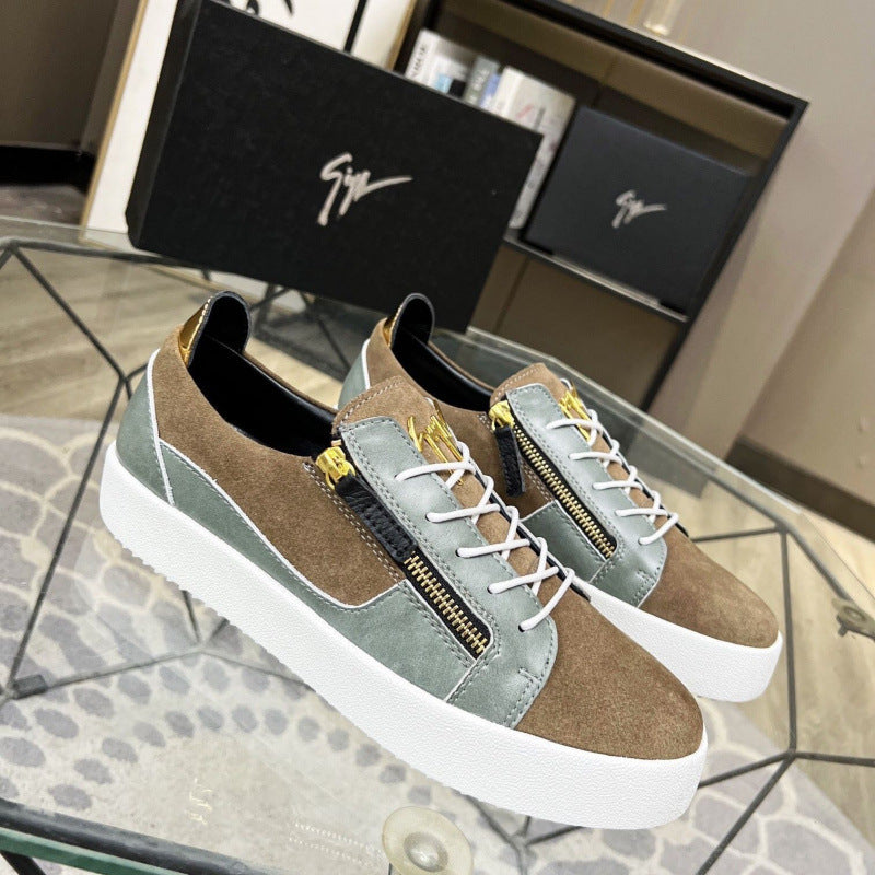 High-value flat-soled, wear-resistant, non-slip lace-up shoes, low-top breathable athleisure shoes, Internet celebrities, versatile and popular men's shoes