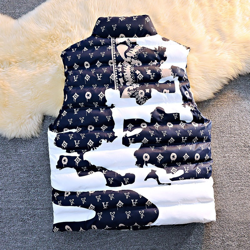 LV Foreign trade cross-border wholesale men's vests are handsome and casual, and thickened fashionable warm jackets