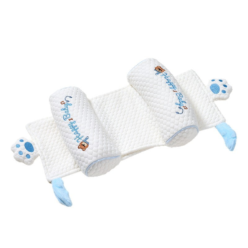 Ergonomic Newborn Baby Head Shaping Pillow – Breathable Millet-Filled Anti-Flat Head Support for Infants 0-6 Months – Adjustable Side Sleeper Positioning Cushion for Healthy Skull Development