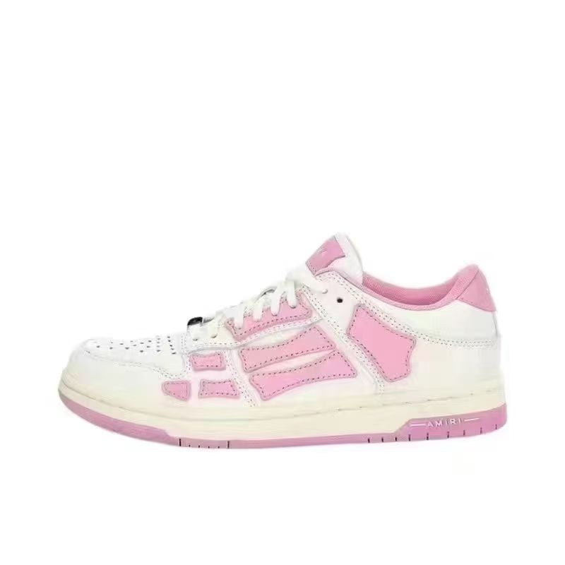 Amiri New bone shoes, star models, high-value couples, trendy fashion, versatile white shoes, casual sports men's and women's board shoes