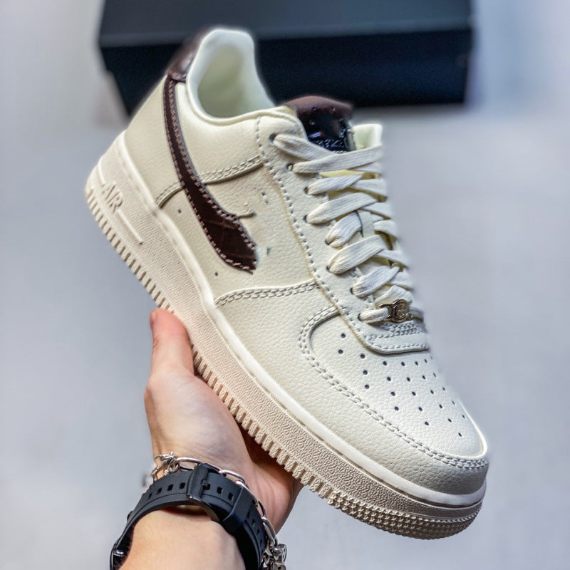 Explor Nike What The LA Collaboration Mandarin Duck Air Force One Versatile Casual Sportsboard Shoes for Men and Women AF1 Trendy Shoes