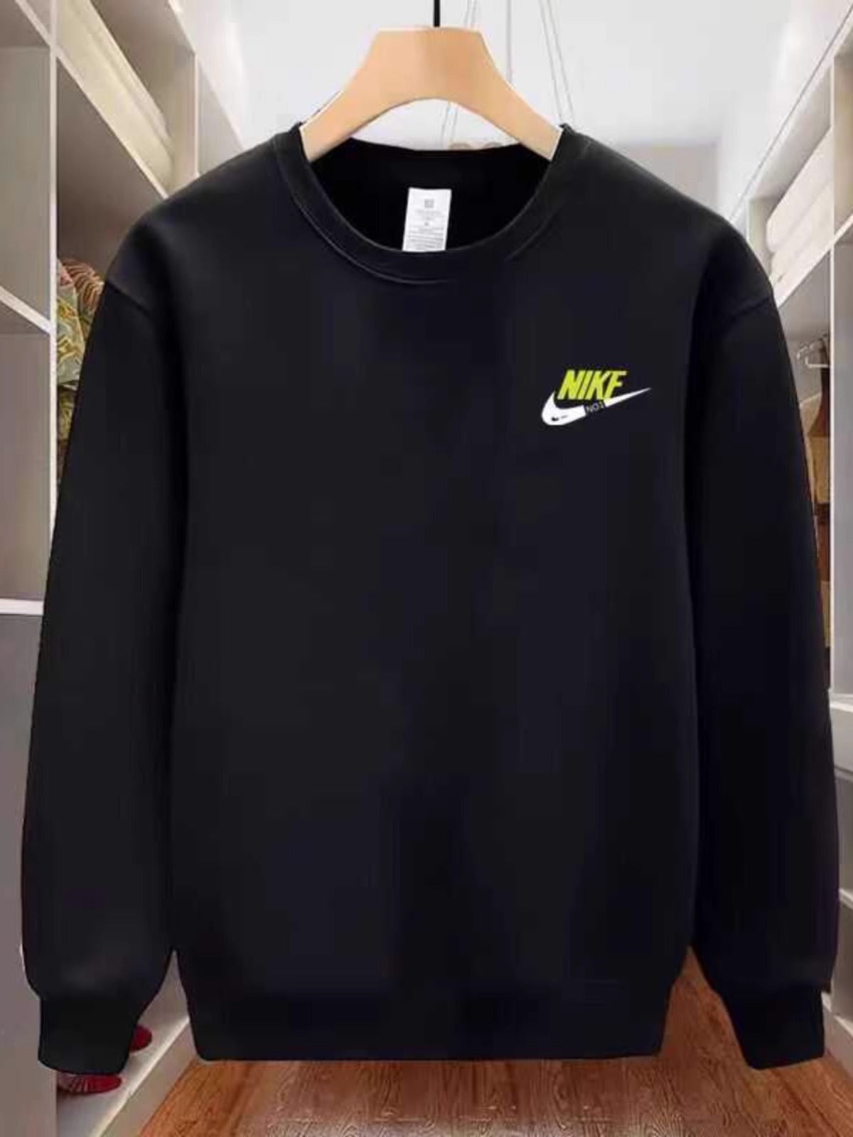 Big-name foreign trade fleece counters withdraw sweatshirts for men and women, autumn and winter trendy brands, fleece crew necks, hatless and loose long-sleeved tops
