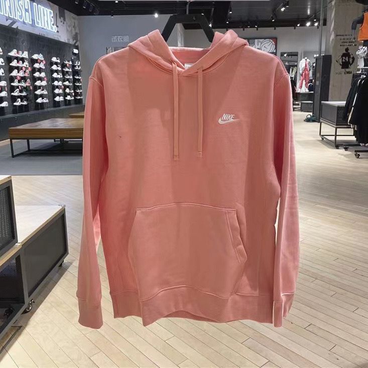 Nike New autumn and winter pure cotton embroidered small hook hooded long sleeve sweatshirt men's couple outfit loose casual plus size none