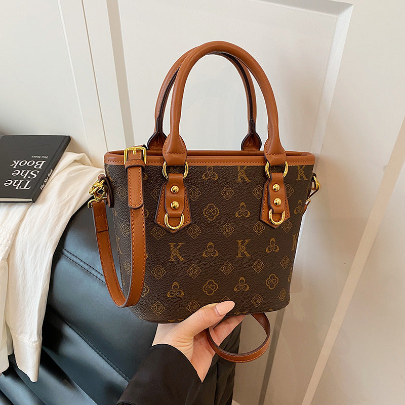Gucci Bag Cross-border bag women's high-end bucket bag 2025 new temperament retro fashion versatile one-shoulder crossbody bag women's bag
