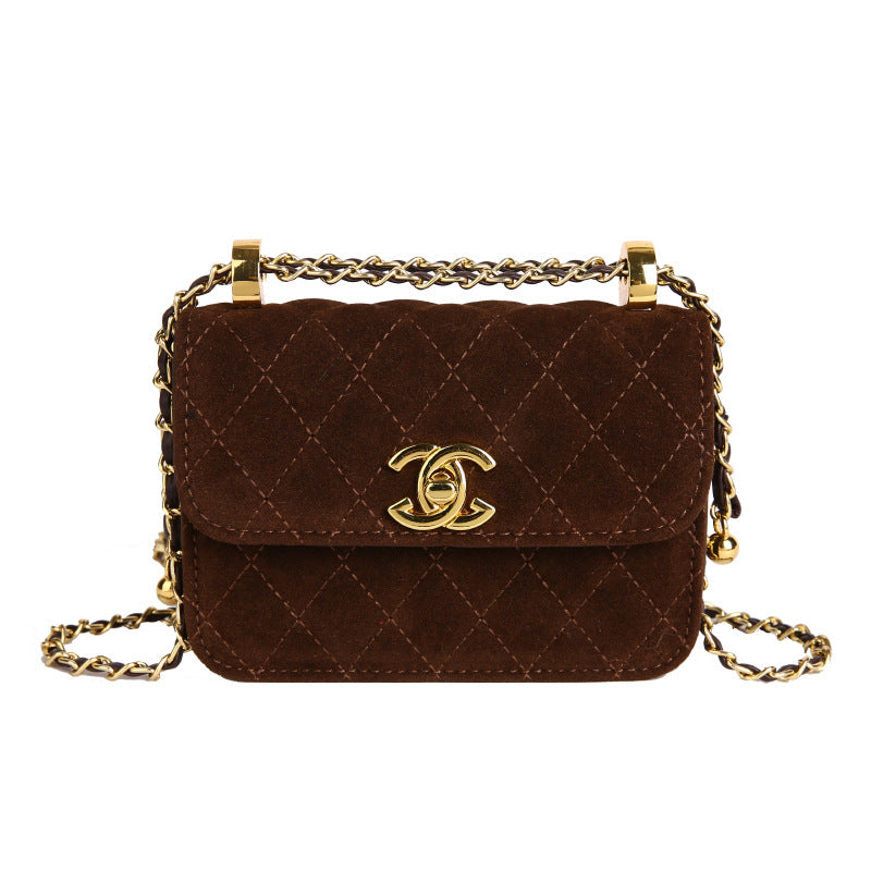 Chanel High-end lingtze small fragrance chain bag versatile small gold ball square fat bag mini bag high-value handbag