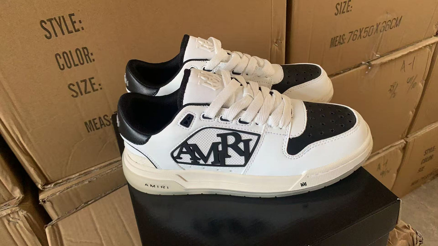 AMIRI Retro distressed spliced board shoes, niche design, low-top casual shoes, student party daily versatile sneakers
