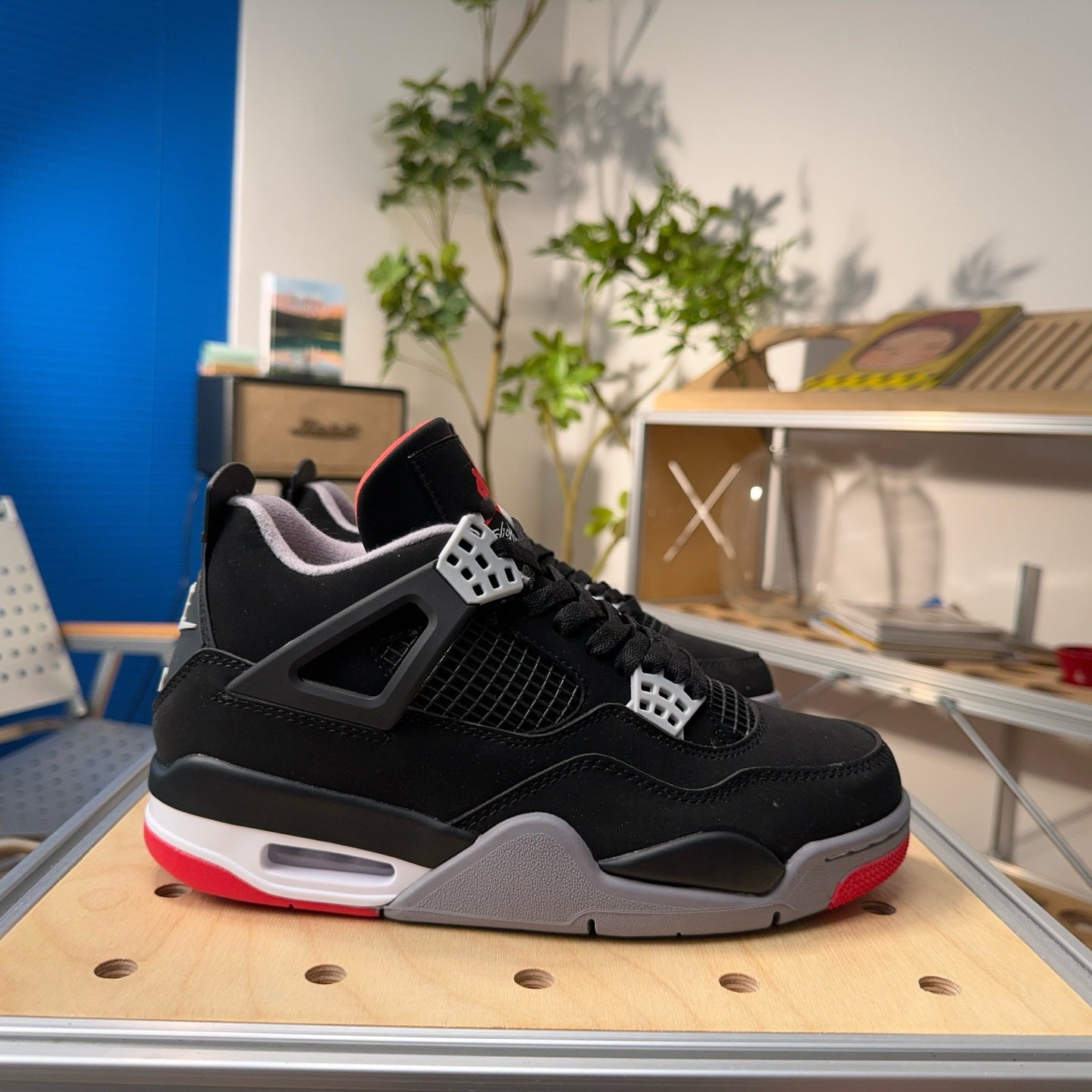 shoes High Quality AJ4 Mid-Top Retro Casual Sports Basketball Shoes Comfortable Cushioning Abrasion Resistant Outdoor Shoes Pink Black Couple Shoes