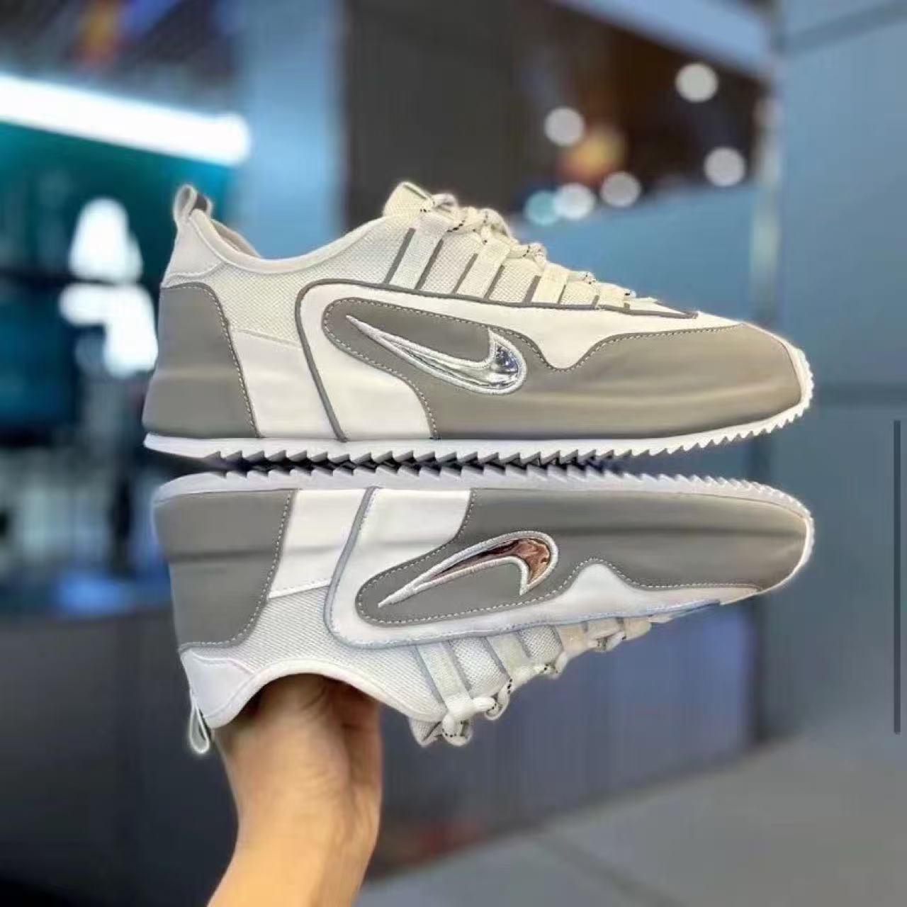 Cross-border extra large size 48 thick sole heightened fashion color-blocking 2025 autumn new breathable and versatile low-top casual men's shoes
