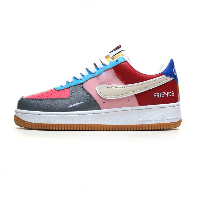 Explor Nike What The LA Collaboration Mandarin Duck Air Force One Versatile Casual Sportsboard Shoes for Men and Women AF1 Trendy Shoes