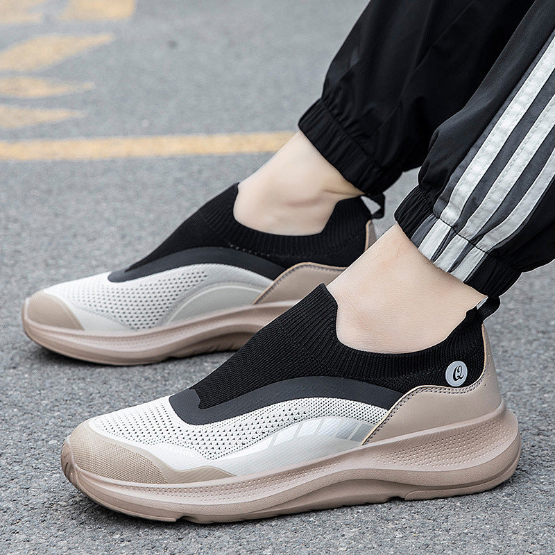 New breathable casual soft-soled sneakers men's foreign trade lightweight mesh shoes couple walking trendy shoes