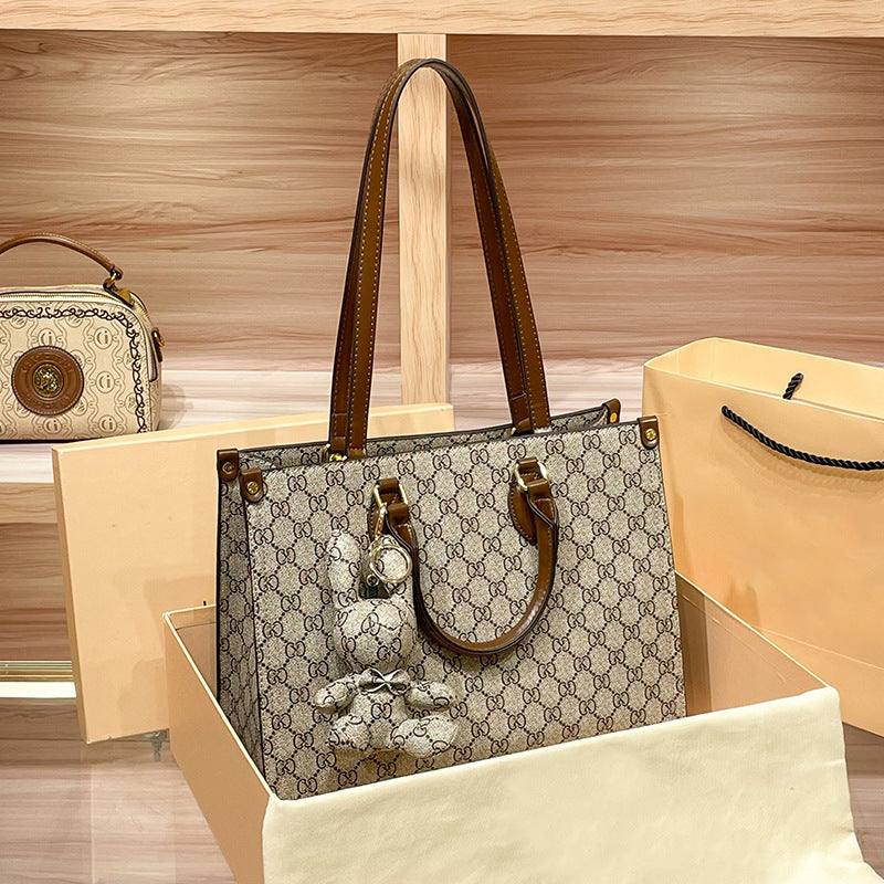Gucci Bags Cross-border foreign trade tote bag 2025 commuting large capacity new one-shoulder hand-held crossbody bag is fashionable and versatile