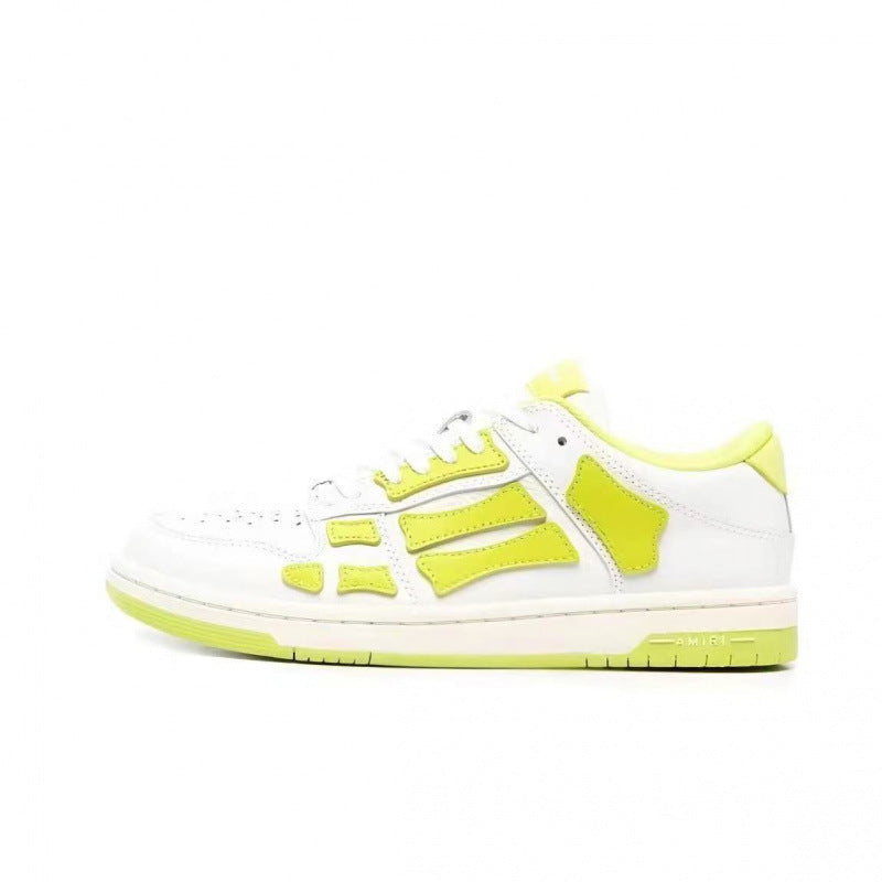 Amiri New bone shoes, star models, high-value couples, trendy fashion, versatile white shoes, casual sports men's and women's board shoes