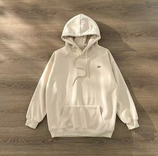 Lacosta Hot Selling Embroidery Series Half Zipper Crew Neck Half Zipper Sweatshirt Cotton Stand Up Collar + Pullover Men's and Women's Tops