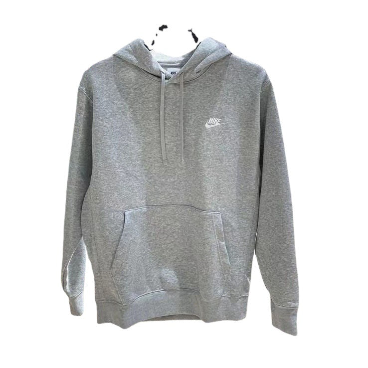 Nike New autumn and winter pure cotton embroidered small hook hooded long sleeve sweatshirt men's couple outfit loose casual plus size none