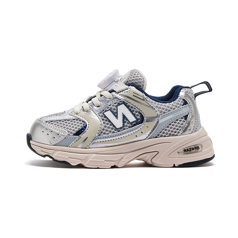New balance Children's shoes wholesale 2025 spring and autumn new girls' parent-child sneakers four seasons boys' dad shoes children's casual shoes