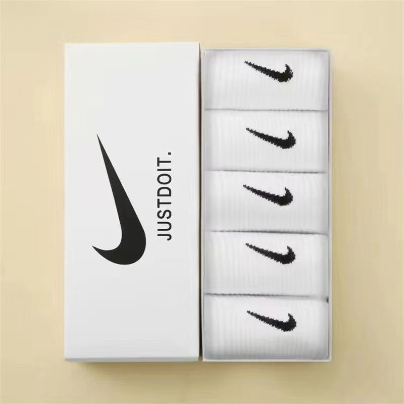 Free Nike Socks come with one shoes order Boxed socks men's and women's ins cotton anti-odor versatile medium socks autumn running sweat-absorbing sports socks student stockings