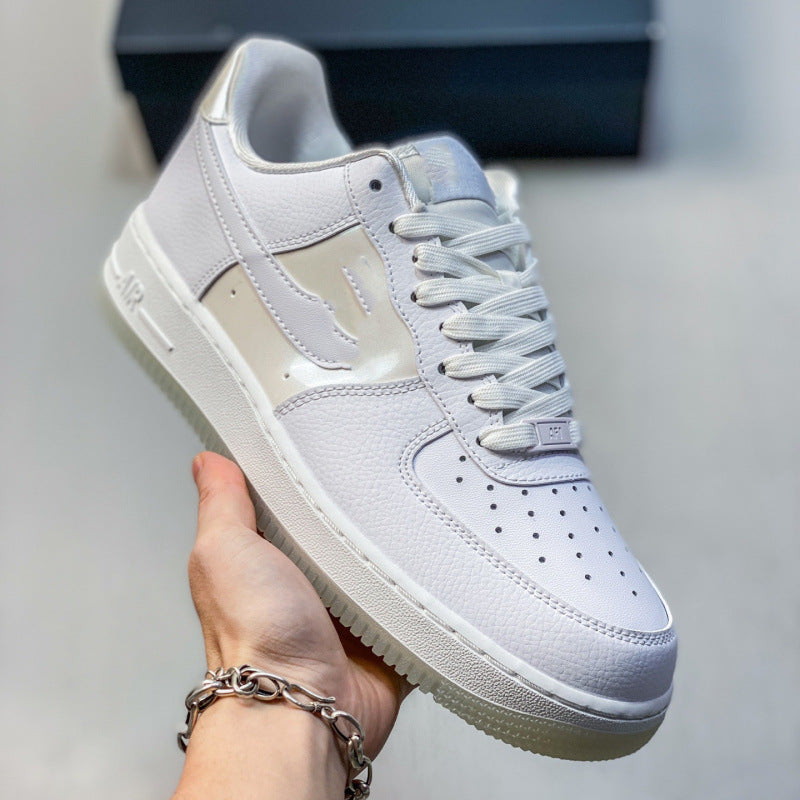 Explor Nike What The LA Collaboration Mandarin Duck Air Force One Versatile Casual Sportsboard Shoes for Men and Women AF1 Trendy Shoes