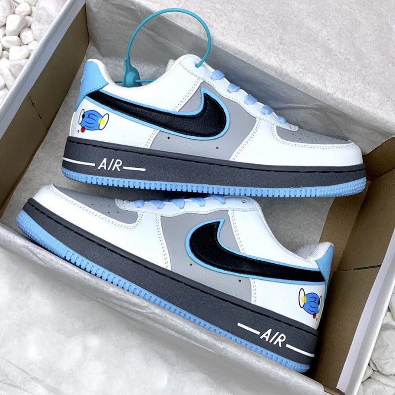 Nike shoes Explosive AF1 Silver Campus Cheap Casual Versatile Men and Women Ins Couple Trend Luck Adult Order Breathable