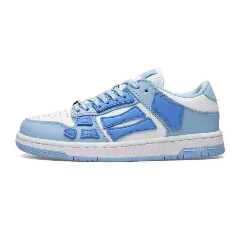 Amiri New bone shoes, star models, high-value couples, trendy fashion, versatile white shoes, casual sports men's and women's board shoes
