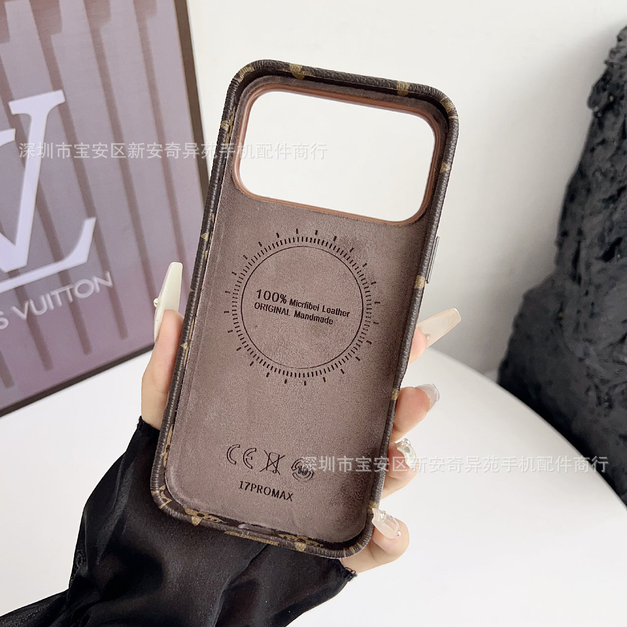 LV Light luxury denim trendy brand mobile phone case for iPhone17Promax new all-inclusive Apple 16 phone case