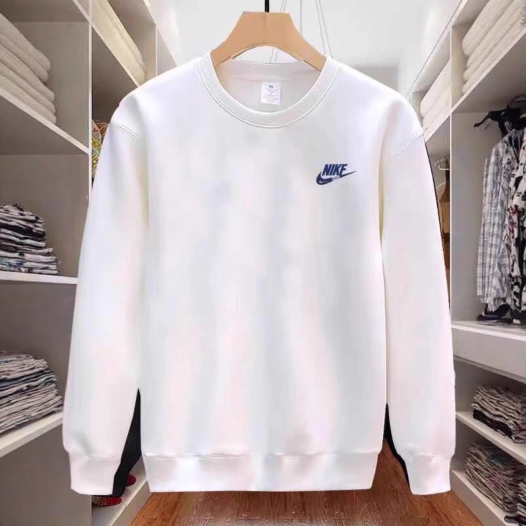 Big-name foreign trade fleece counters withdraw sweatshirts for men and women, autumn and winter trendy brands, fleece crew necks, hatless and loose long-sleeved tops