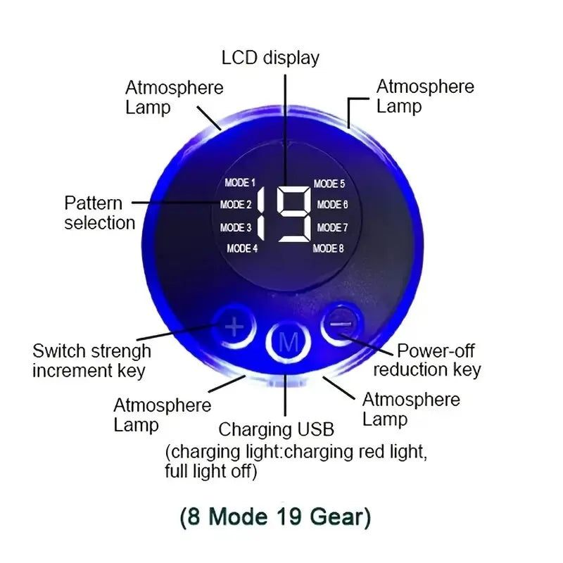 Abdominal Muscle Massager Fitness ABS Arm Training Patches Muscle Exercise Instrument USB Charging Home Men