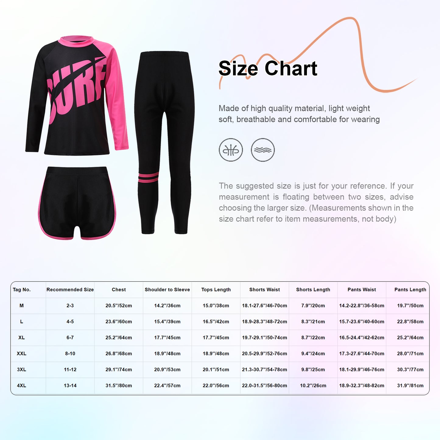 Kids Rash Guard Swimwear 3 Piece Swimming Sets Quickly Dry Swimsuit Sun Protection Long Sleeve Top+Shorts+Pants Swim Outfits